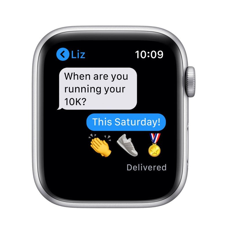 Apple Watch Serie 6 (GPS) Caja Silver aluminio 44mm con correa sport Blanco - Ajustable - Bestmart