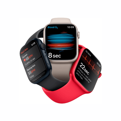 Apple Watch Serie 8 (GPS) Caja Silver aluminio 45mm con correa sport Blanco - S/M - Bestmart