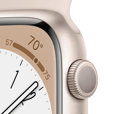 Apple Watch Serie 8 (GPS) Caja Starlight aluminio 45mm con correa sport Starlight - S/M - Bestmart