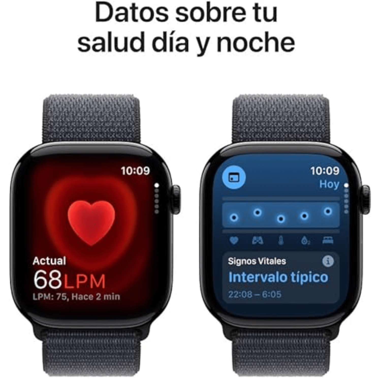Apple Watch Series 10 (GPS) Caja Jet Black Aluminum 42mm con correa Ink Sport Loop - (2024) - Ajustable - Bestmart