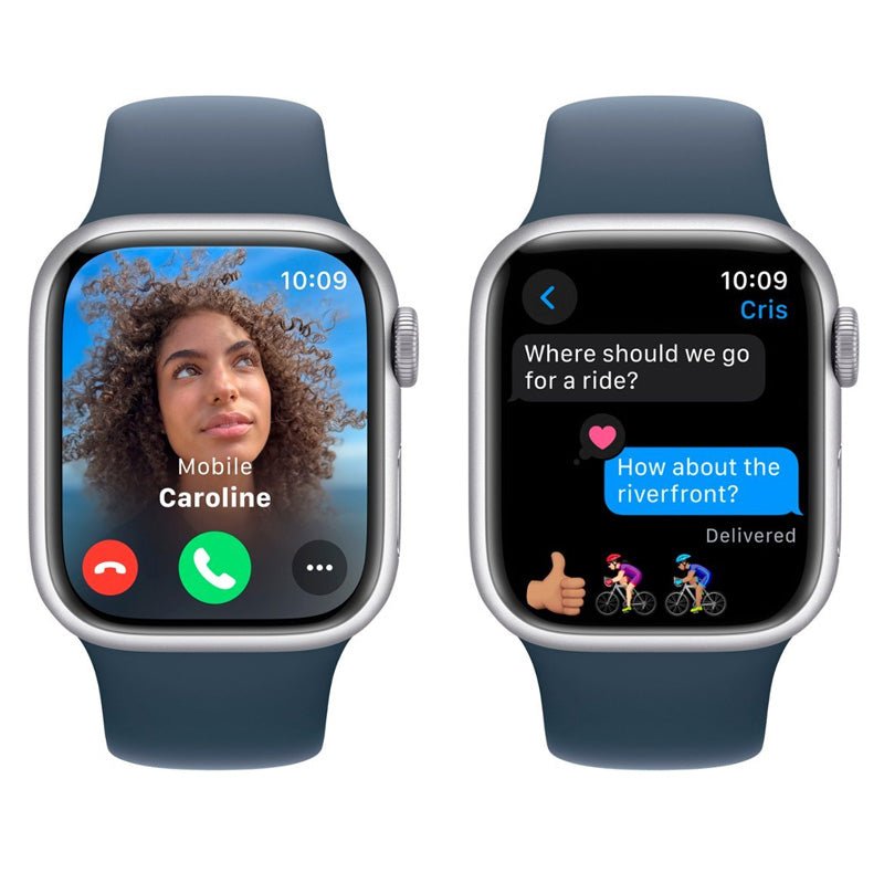 Apple Watch Series 9 (GPS) Caja Silver aluminio 41mm con correa Storm Blue Sport - S/M - Bestmart