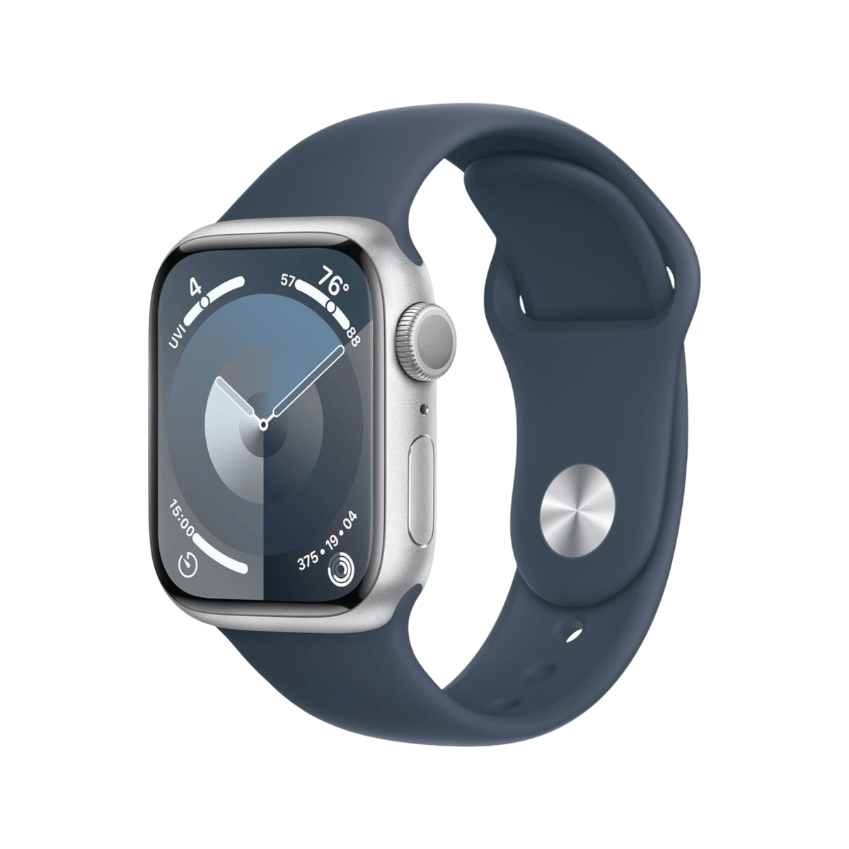 Apple Watch Series 9 (GPS) Caja Silver aluminio 41mm con correa Storm Blue Sport - S/M - Bestmart