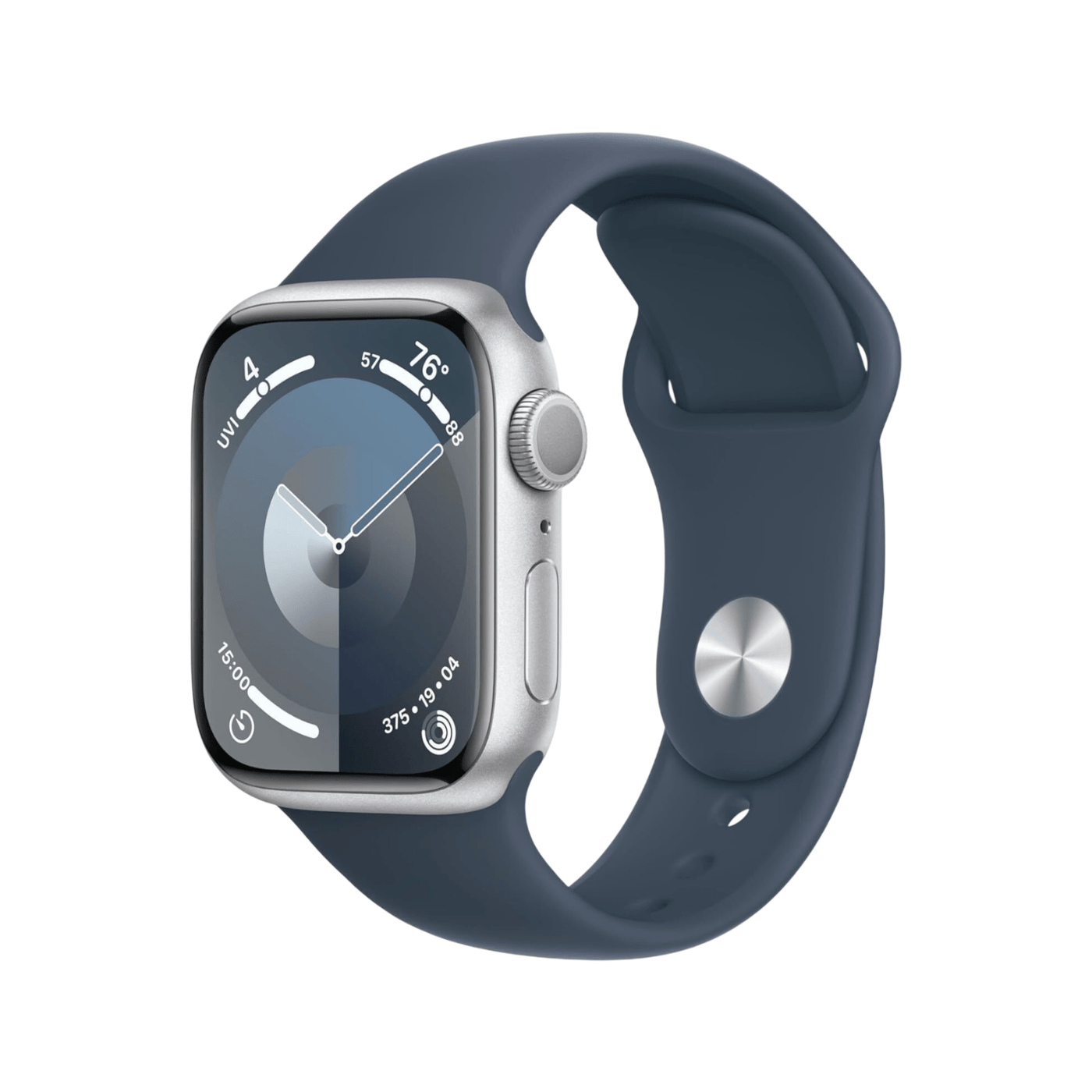 Apple Watch Series 9 (GPS) Caja Silver aluminio 41mm con correa Storm Blue Sport - S/M