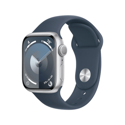 Apple Watch Series 9 (GPS) Caja Silver aluminio 41mm con correa Storm Blue Sport - S/M - Bestmart