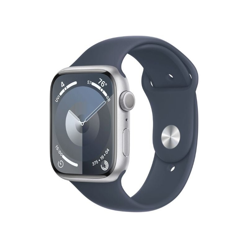 Apple Watch Series 9 (GPS) Caja Silver aluminio 45mm con Correa Storm Blue Sport - M/L