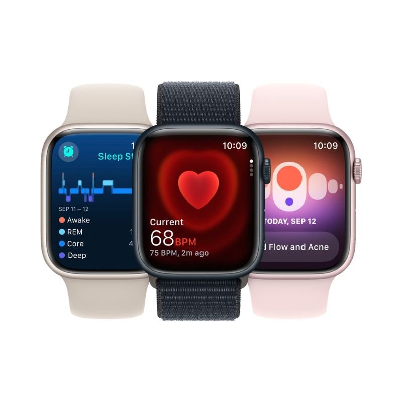Apple Watch Series 9 (GPS) Caja Silver aluminio 45mm con Correa Storm Blue Sport - M/L - Bestmart