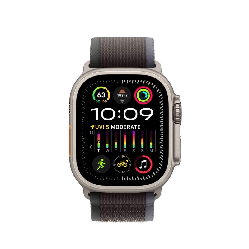 Apple Watch Ultra 2 (GPS + Cellular) Caja Titanium 49mm con correa Trail Loop Azul/Negro - M/L