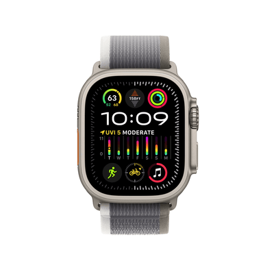 Apple Watch Ultra 2 (GPS + Cellular) Caja Titanium 49mm con correa Trail Loop Verde/Gris - M/L - Bestmart
