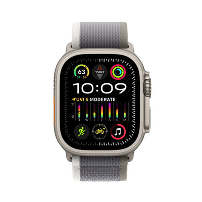 Apple Watch Ultra 2 (GPS + Cellular) Caja Titanium 49mm con correa Trail Loop Verde/Gris - S/M - Bestmart