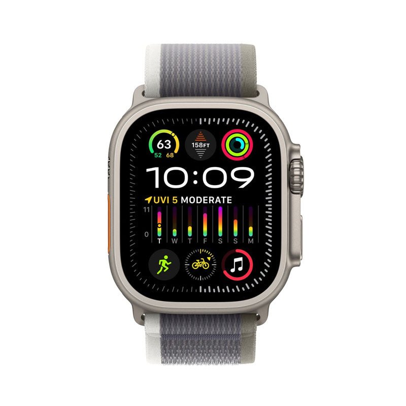Apple Watch Ultra 2 (GPS + Cellular) Caja Titanium 49mm con correa Trail Loop Verde/Gris - S/M