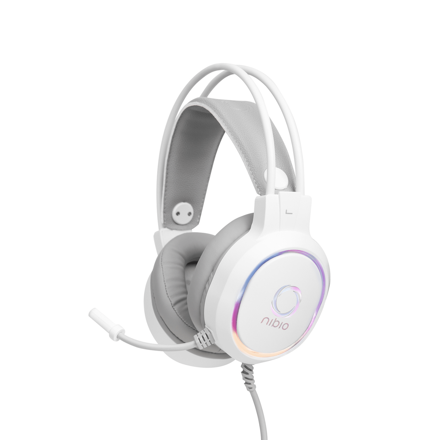 Audífono Gamer Nibio Zigma RGB para consolas - Blanco - Bestmart