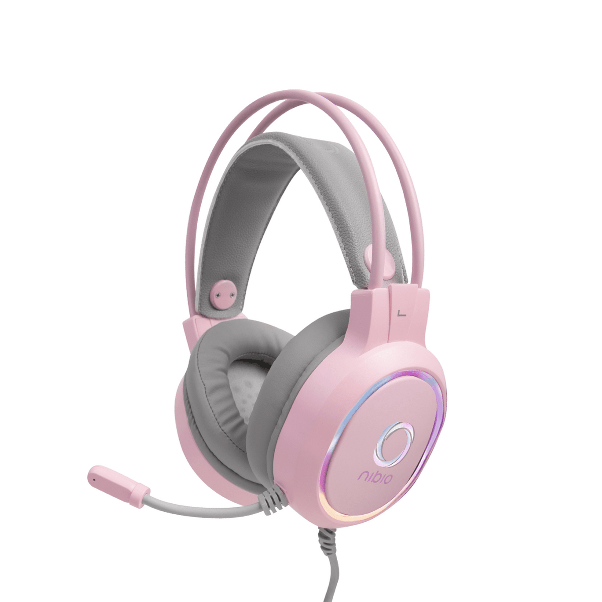 Audífono Gamer Nibio Zigma RGB para consolas - Rosado - Bestmart
