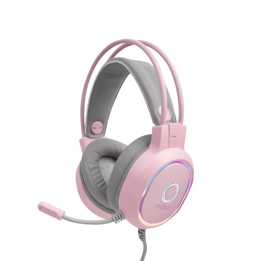 Audífono Gamer Nibio Zigma RGB para consolas - Rosado - Bestmart