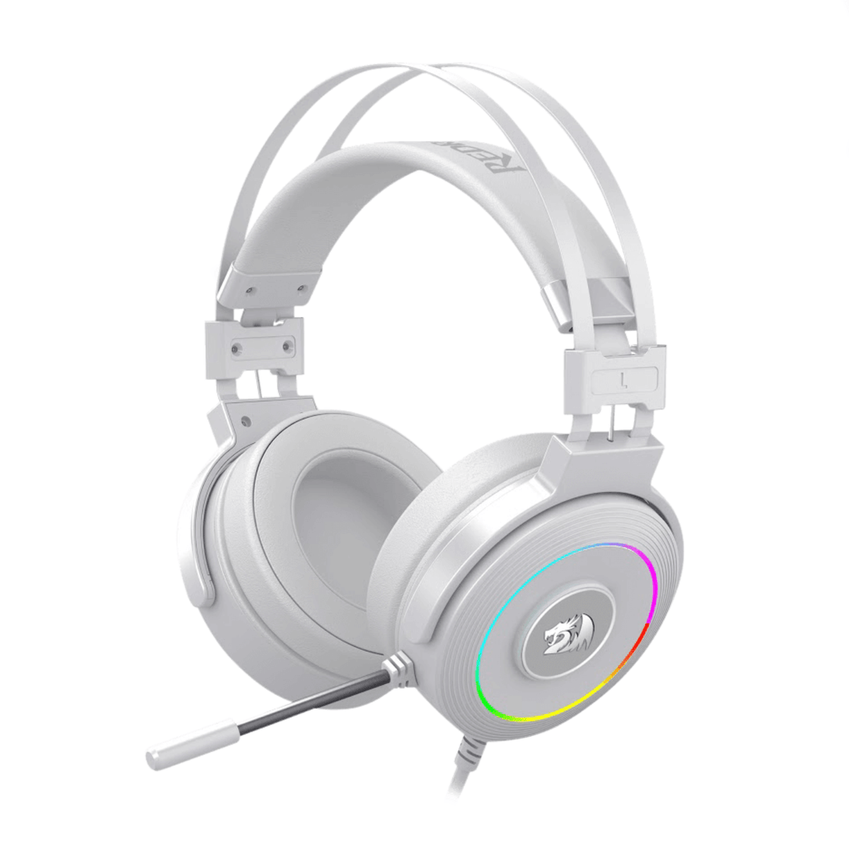 Audifono Gamer Redragon Lamia H320 RGB USB Blanco con Soporte - Bestmart