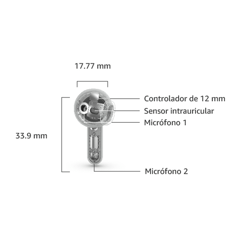 Audífonos Amazon Echo Buds True Wireless Earbuds - Negro - Bestmart