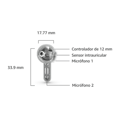 Audífonos Amazon Echo Buds True Wireless Earbuds - Negro - Bestmart