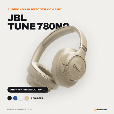 Audífonos Bluetooth JBL Tune 780NC Cancelación de Ruido Beige - Bestmart