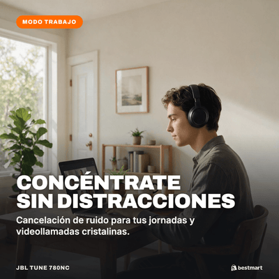 Audífonos Bluetooth JBL Tune 780NC Cancelación de Ruido Blanco - Bestmart