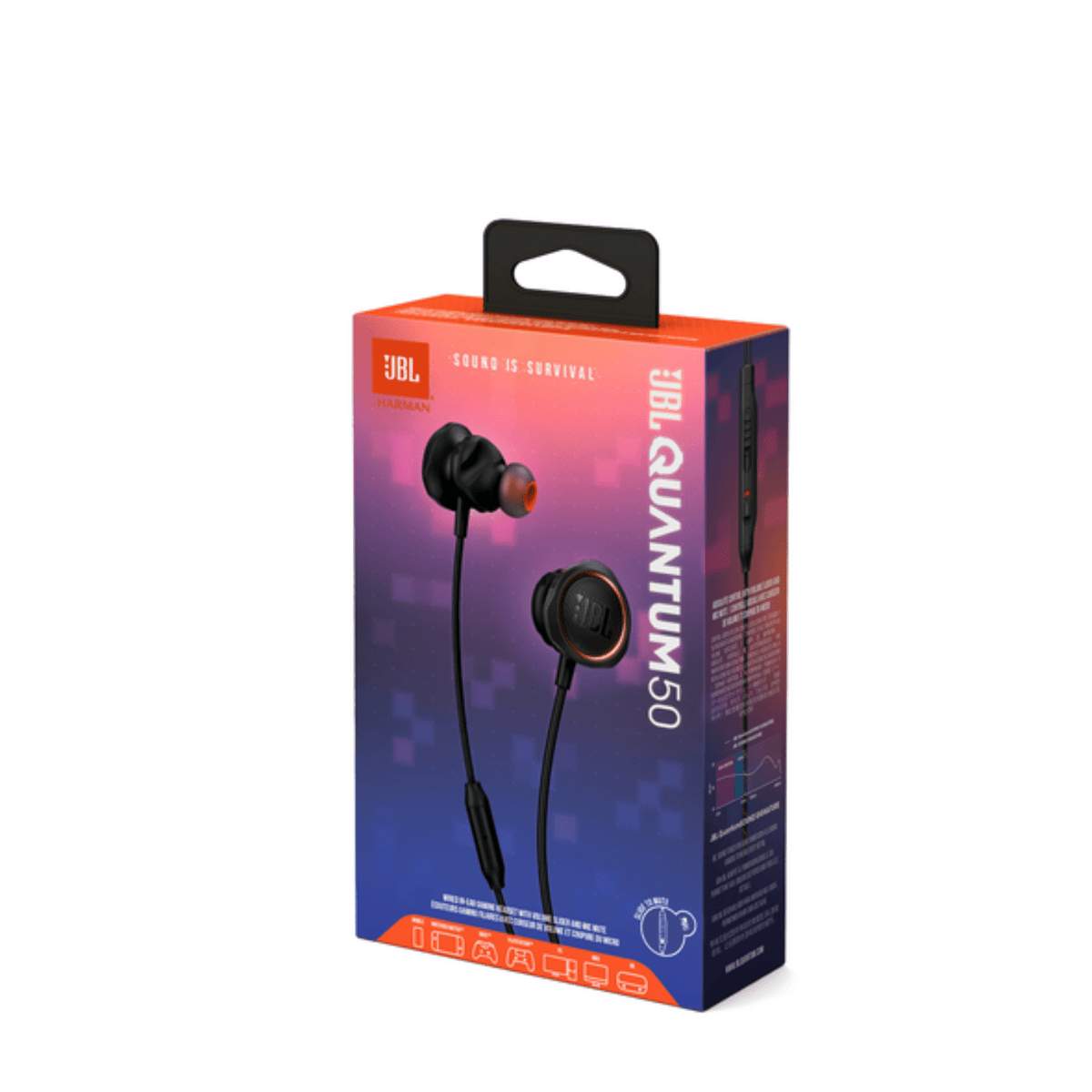 Audífonos con cable JBL Quantum 50 Negro - Bestmart