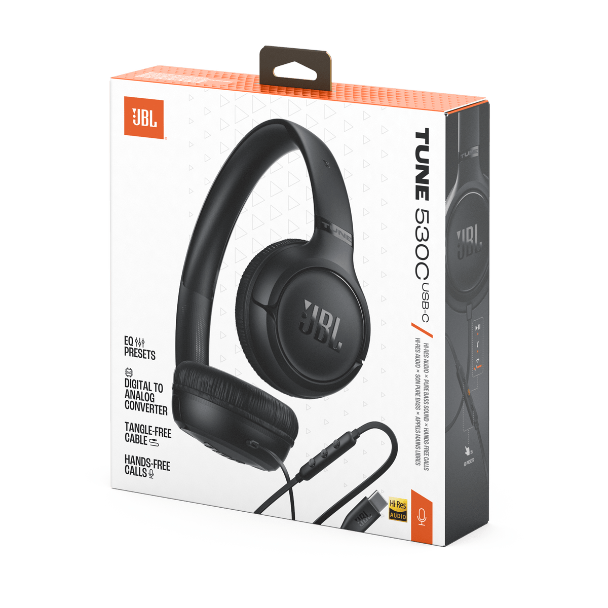 Audífonos con Cable JBL Tune 530C USB-C Pure Bass Alta Resolución Negro - Bestmart