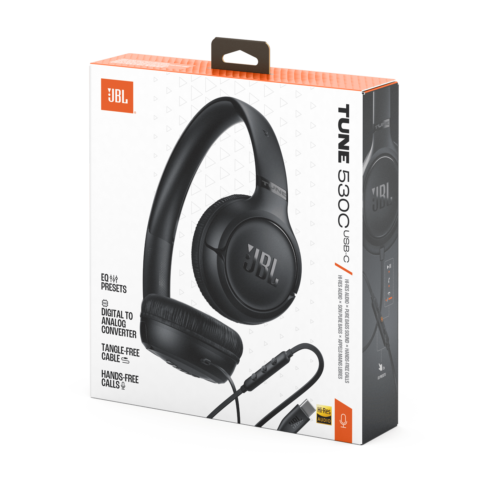 Audífonos con Cable JBL Tune 530C USB-C Pure Bass Alta Resolución Negro - Bestmart