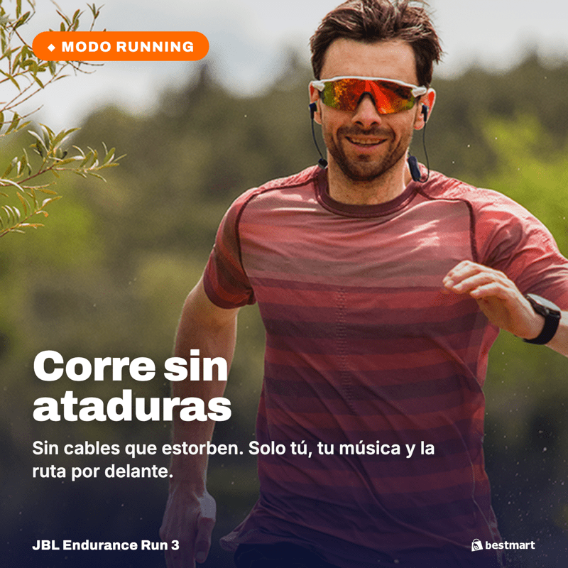 Audífonos Deportivos Inalámbricos JBL Endurance Run 3 Bluetooth IP65 Azul - Bestmart