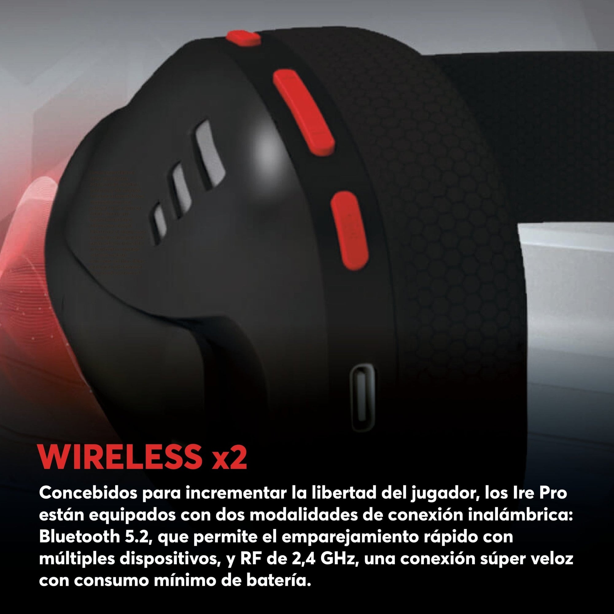 Audífonos Gamer Inalámbricos Redragon IRE H848 Bluetooth USB Type - C Stereo - Negro - Bestmart