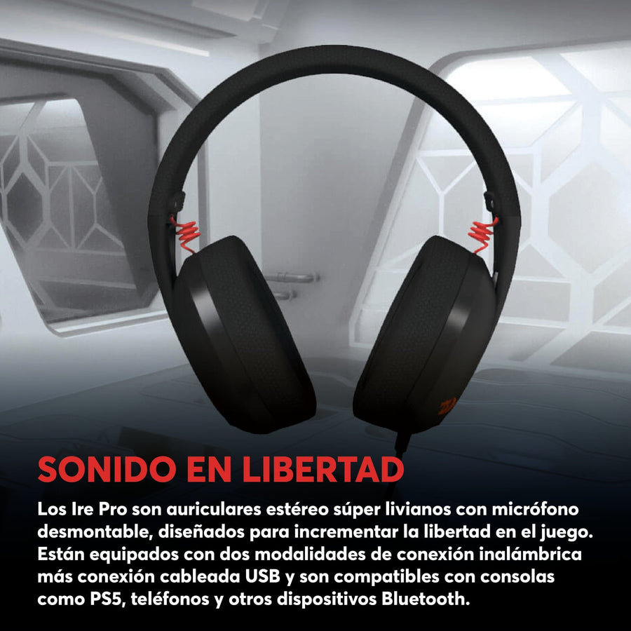Audífonos Gamer Inalámbricos Redragon IRE H848 - Negro - Bestmart