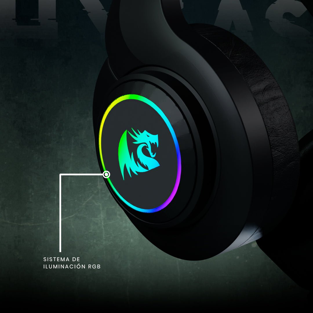Audífonos Gamer Redragon Hylas H260 RGB USB Sonido Stereo 20 - 20k Hz RGB - Negro - Bestmart