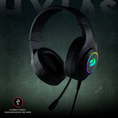 Audífonos Gamer Redragon Hylas H260 RGB USB Sonido Stereo 20 - 20k Hz RGB - Negro - Bestmart