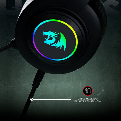 Audífonos Gamer Redragon Hylas H260 RGB USB Sonido Stereo 20 - 20k Hz RGB - Negro - Bestmart
