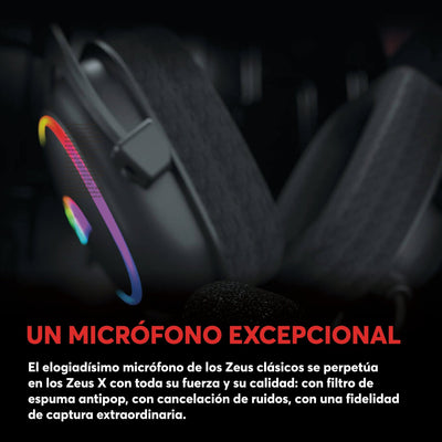 Audífonos Gamer Redragon Zeus X H510 USB Sonido 7.1 Virtual 50 - 20k Hz RGB - Negro - Bestmart