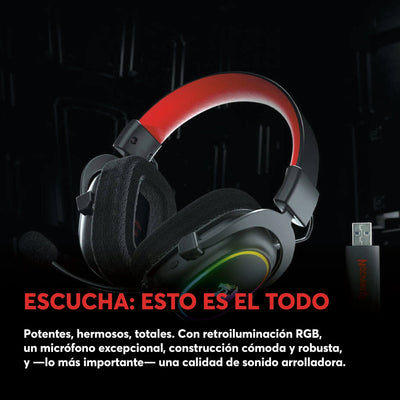 Audífonos Gamer Redragon Zeus X H510 USB Sonido 7.1 Virtual 50 - 20k Hz RGB - Negro - Bestmart