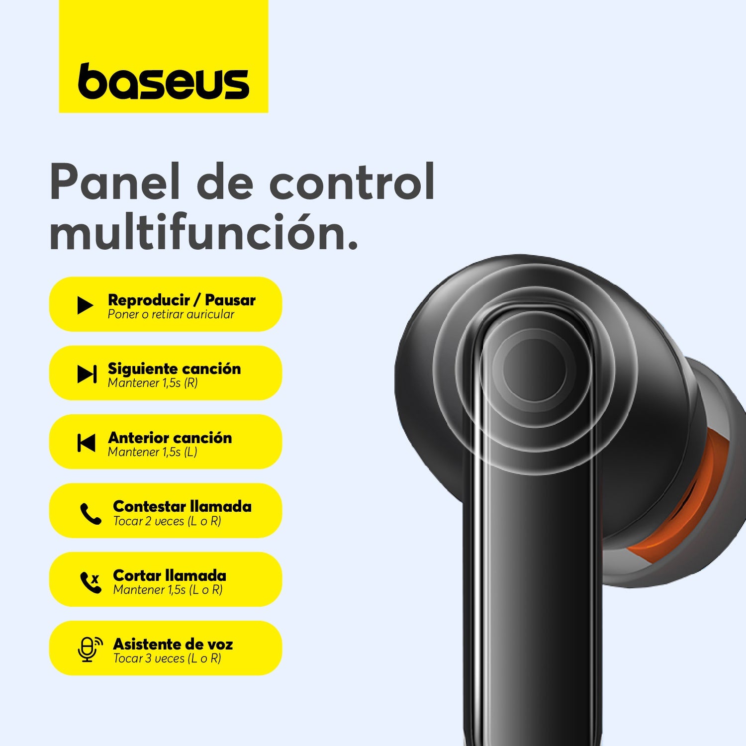 Audífonos Inalámbricos Baseus Bowie MZ10 - Cancelación de Ruido - Negro - Bestmart