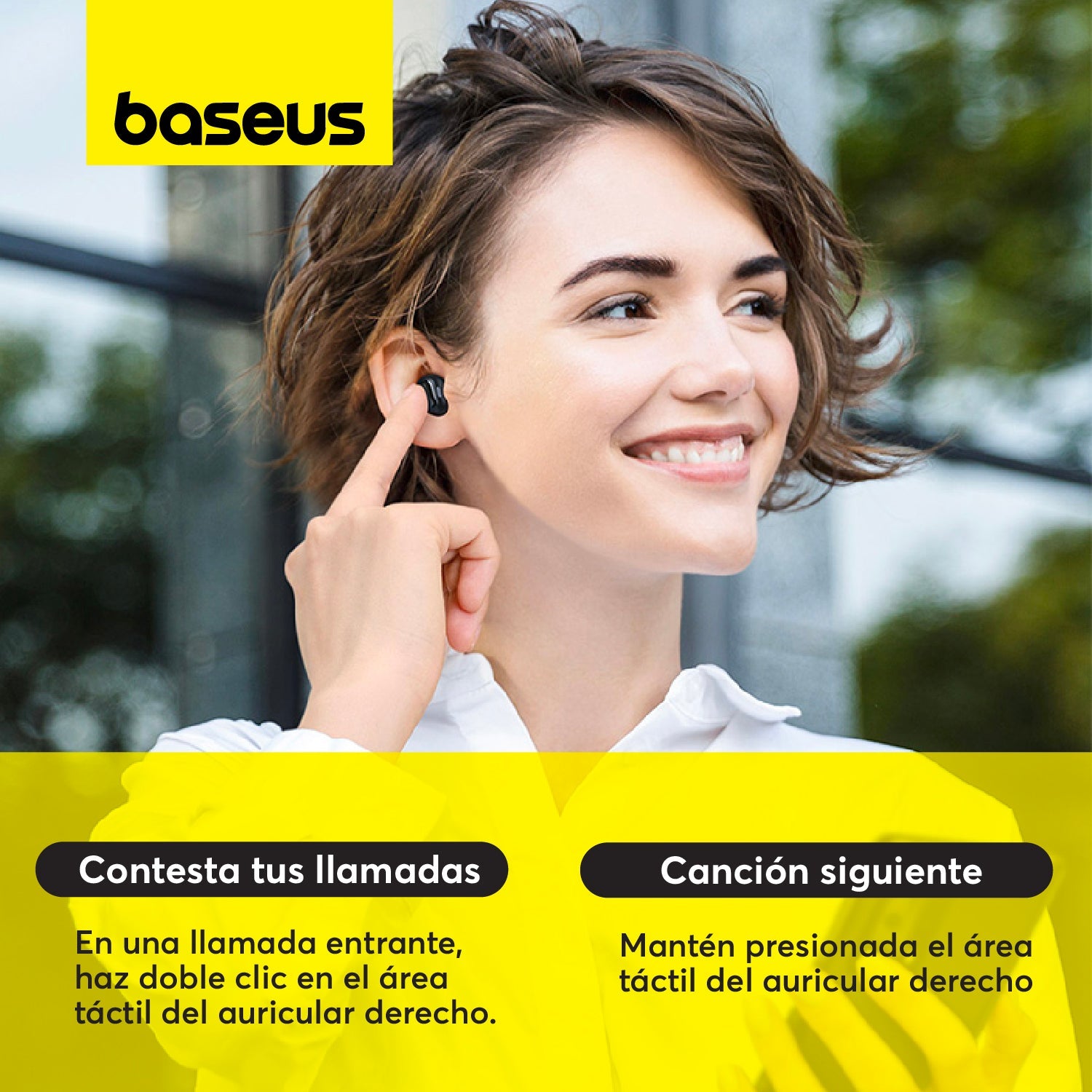 Audífonos Inalámbricos Baseus Encok True WM01 - Negro - Bestmart