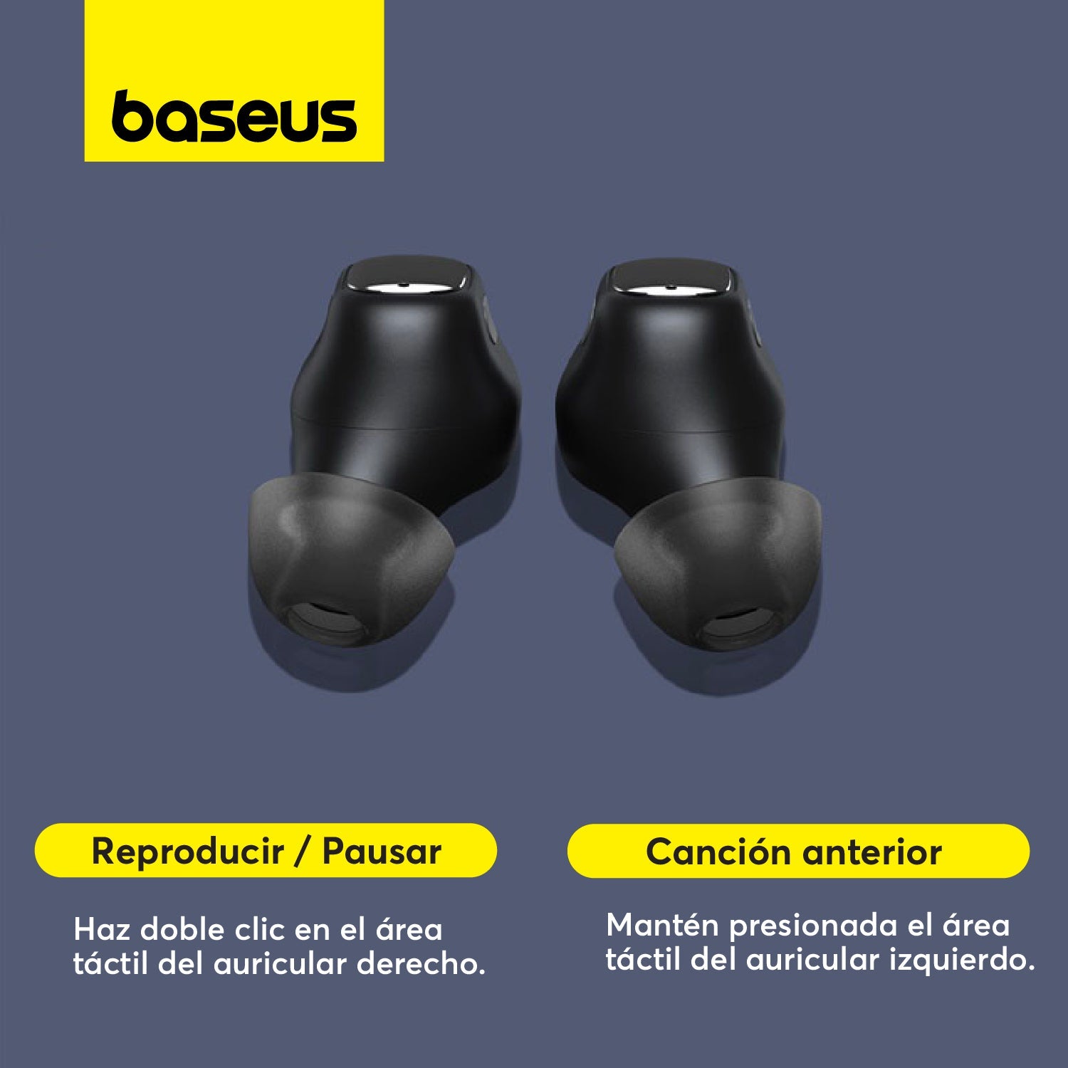 Audífonos Inalámbricos Baseus Encok True WM01 - Negro - Bestmart
