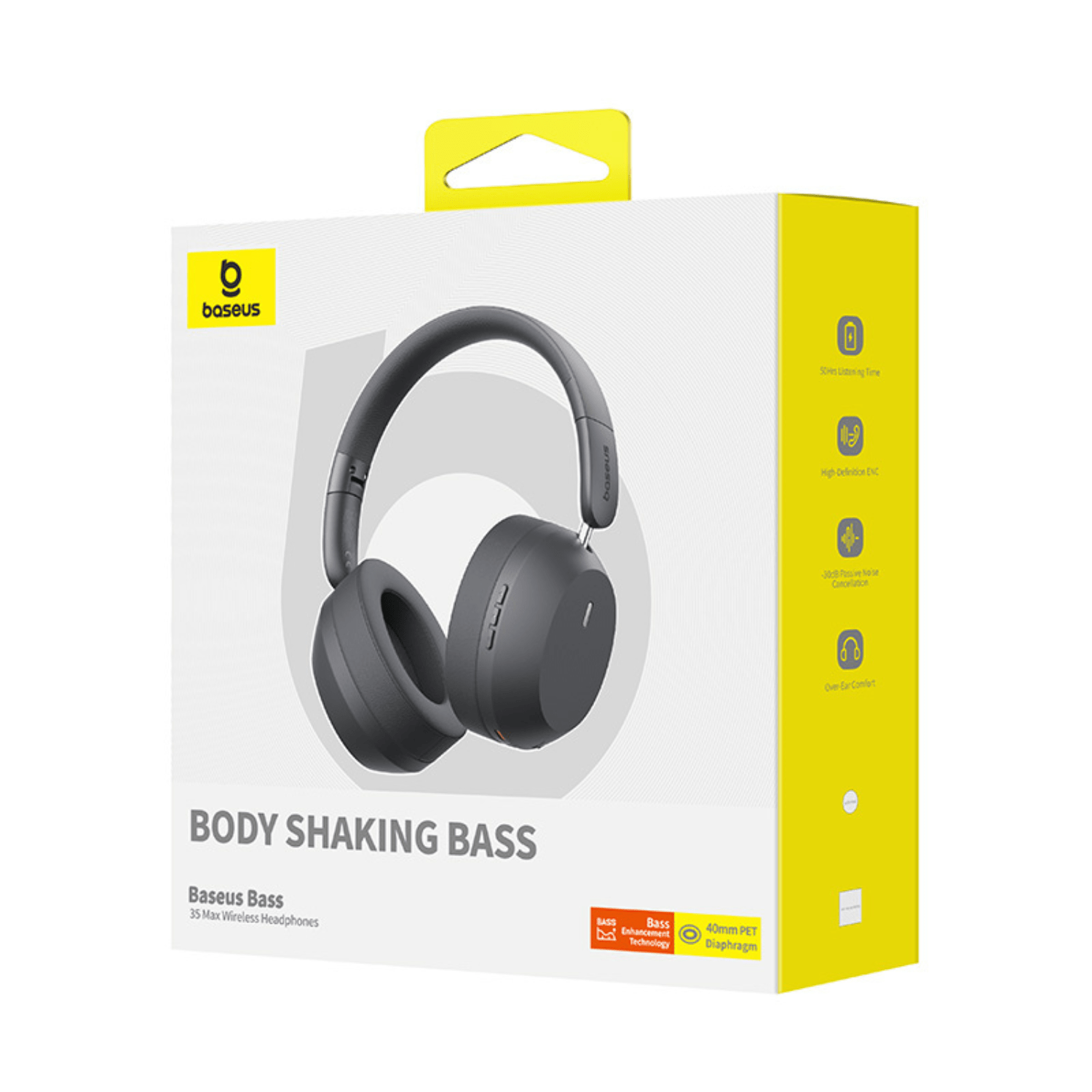 Audífonos Inalámbricos Bluetooth Baseus Bass 35 Max - Gris - Bestmart