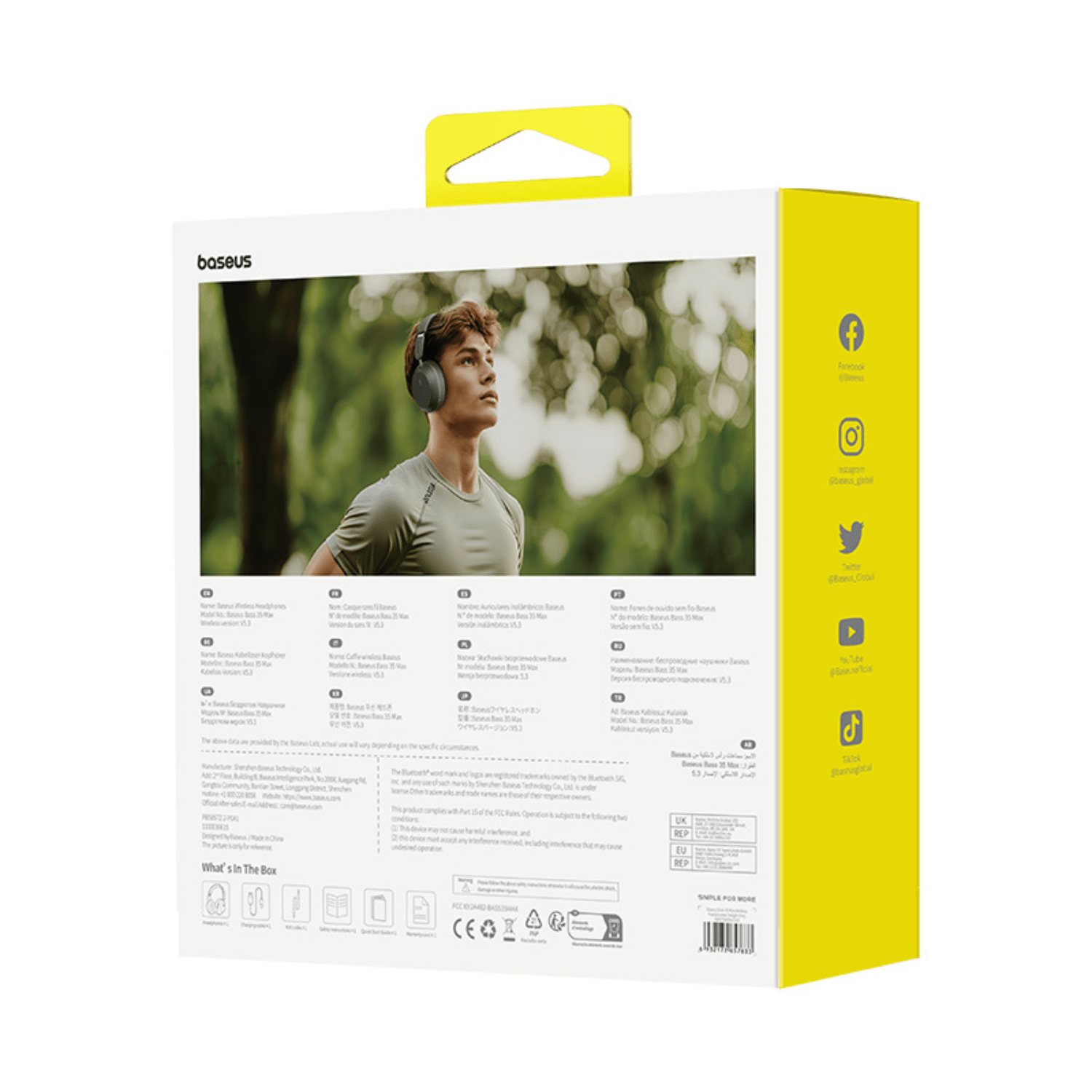 Audífonos Inalámbricos Bluetooth Baseus Bass 35 Max - Gris - Bestmart