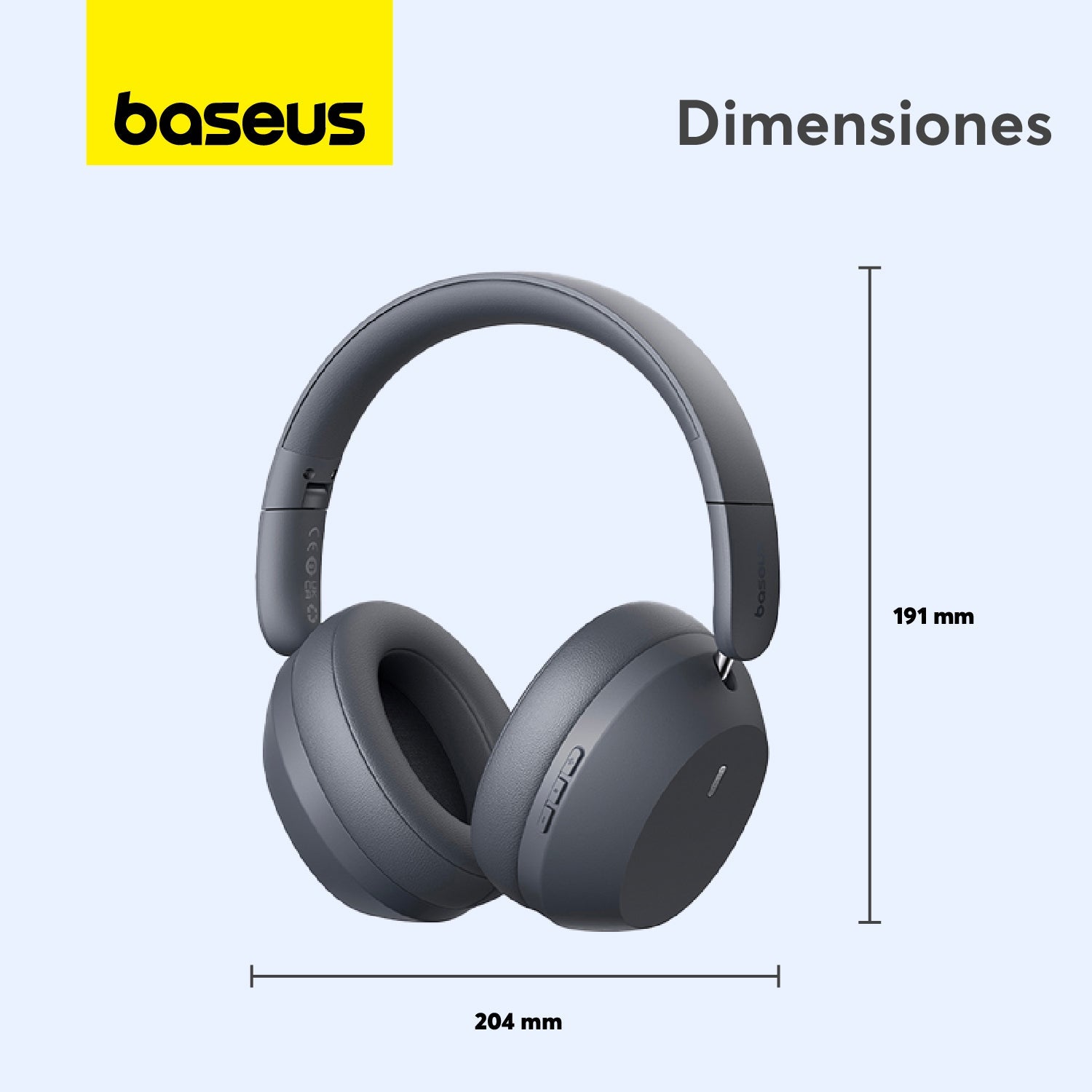 Audífonos Inalámbricos Bluetooth Baseus Bass 35 Max - Gris - Bestmart