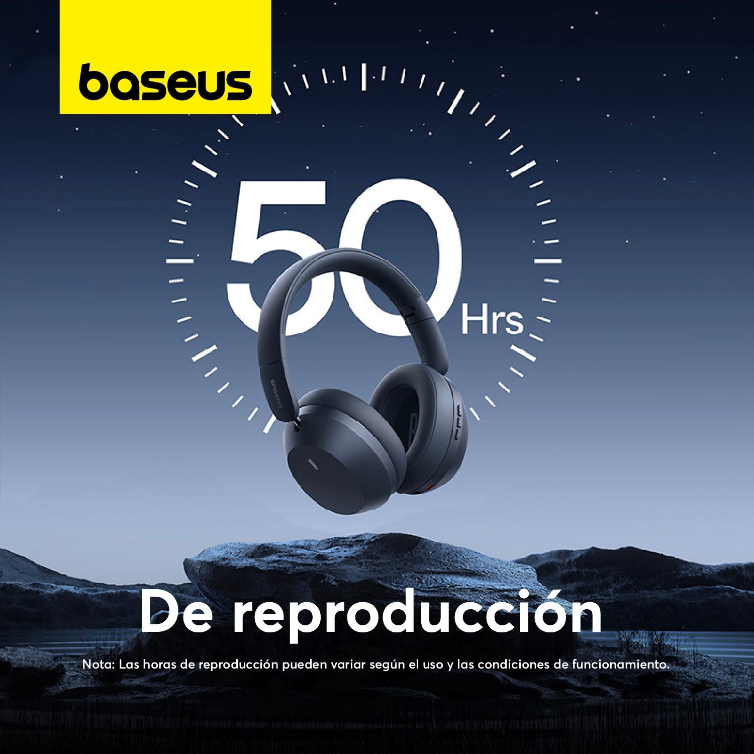 Audífonos Inalámbricos Bluetooth Baseus Bass 35 Max - Gris - Bestmart