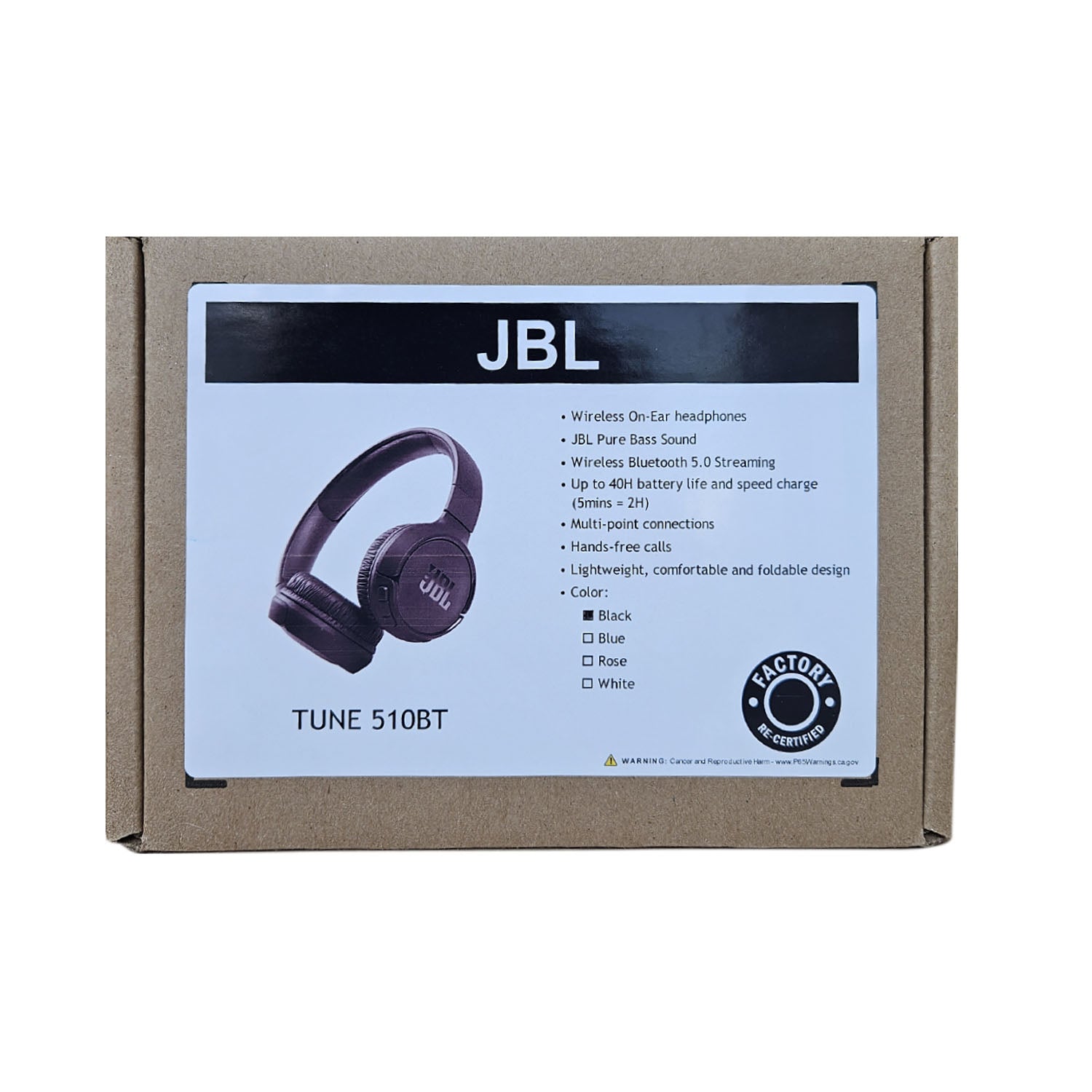 Audífonos Inalámbricos On - Ear JBL Tune 510BT - Negro (Reacondicionado) - Bestmart
