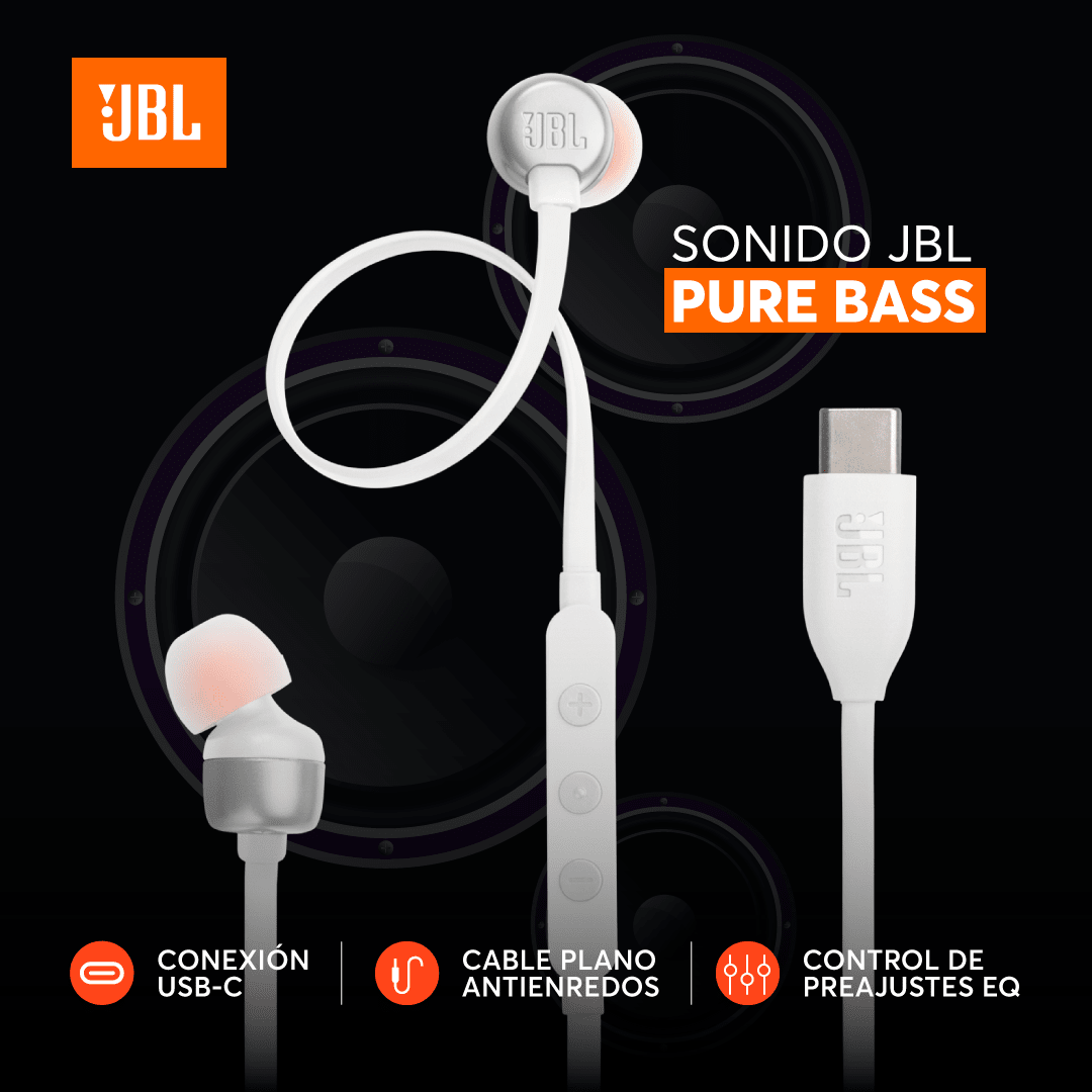 Audífonos JBL TUNE 310C - Blanco - Bestmart