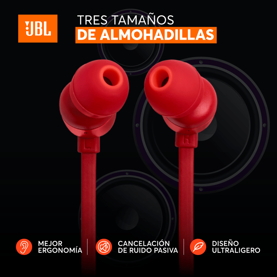 Audífonos JBL TUNE 310C - Rojo - Bestmart