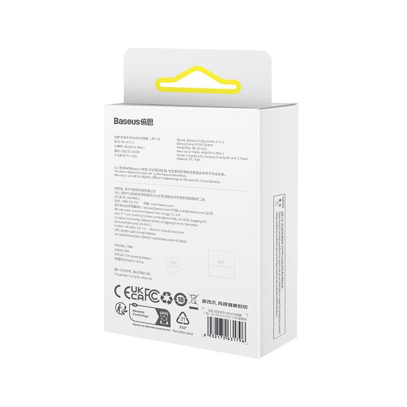 Baseus AirJoy Series 2 en 1 adaptador HDMI Bidireccional 4K 60Hz - Negro - Bestmart