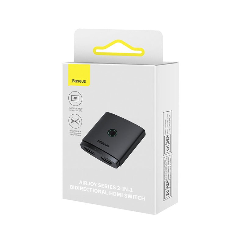 Baseus AirJoy Series 2 en 1 adaptador HDMI Bidireccional 4K 60Hz - Negro - Bestmart