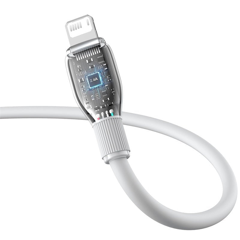 Cable de Carga Baseus USB a Lightning iPhone de 2 Metros - Blanco - Bestmart