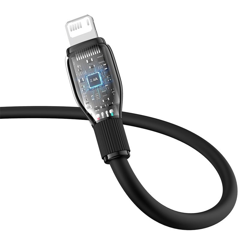 Cable de Carga Baseus USB a Lightning iPhone de 2 Metros - Negro - Bestmart