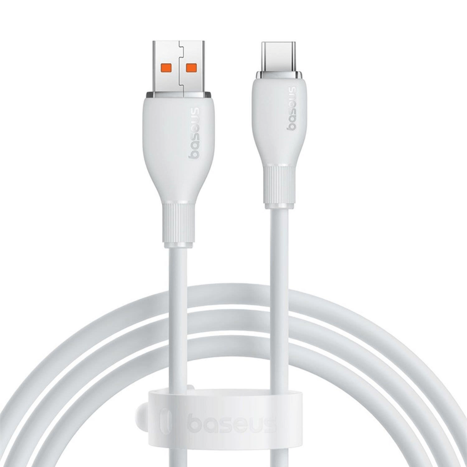 Cable de Carga Baseus USB a Tipo - C de 1,2 Metros - 100W - Series Pudding - Blanco - Bestmart