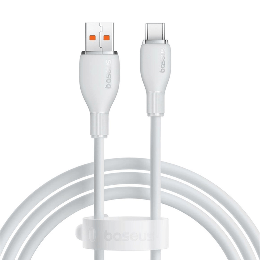 Cable de Carga Baseus USB a Tipo - C de 1,2 Metros - 100W - Series Pudding - Blanco - Bestmart