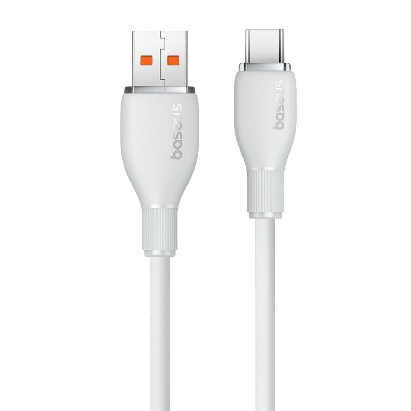 Cable de Carga Baseus USB a Tipo - C de 1,2 Metros - 100W - Series Pudding - Blanco - Bestmart